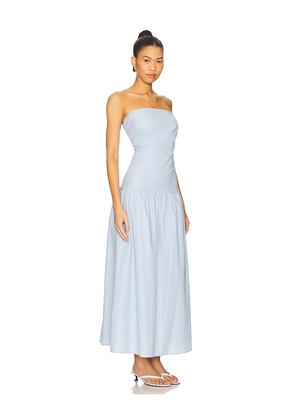 SNDYS Stella Maxi Dress in Blue. Size L. Also in M, S, XL, XS, XXL, XXS.