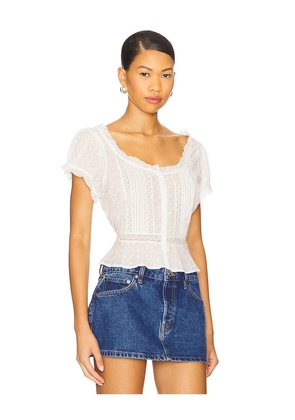 RIXO Sandi Top in Ivory. Size L. Also in M, S, XS.