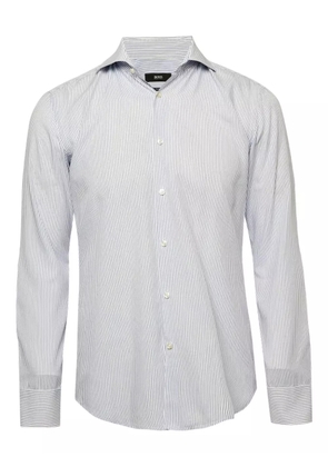 BOSS striped cotton shirt - White