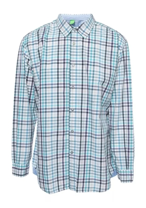 BOSS checked cotton shirt - Blue