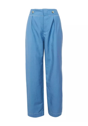 Lanvin Pre-Owned pleated button-detail trousers - Blue
