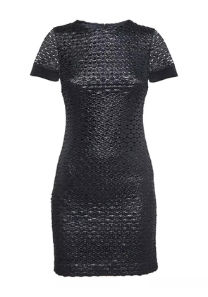 Diane Von Furstenberg Vintage 2023 short-sleeves textured dress - Black