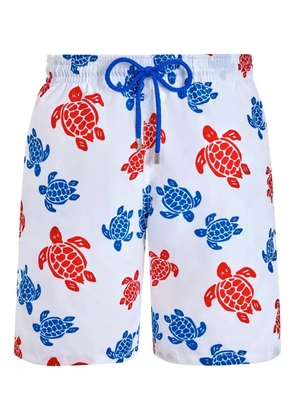 Vilebrequin turtle-print elastic-waist swim shorts - White