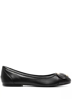 See by Chloé round-shape plaque ballerinas - Black