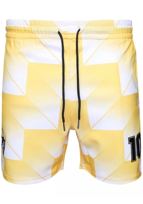 United Rivers Soccer geometric-print drawstring shorts - Yellow