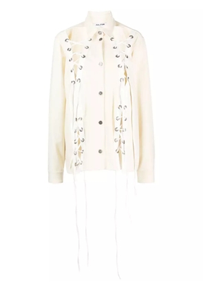 JULFER Alex lace-up wool jacket - Neutrals