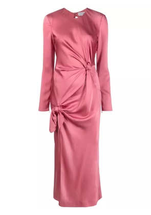 Del Core gathered-effect satin dress - Pink