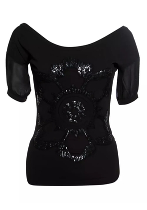 Gianfranco Ferré Pre-Owned sequin-embellished top - Black