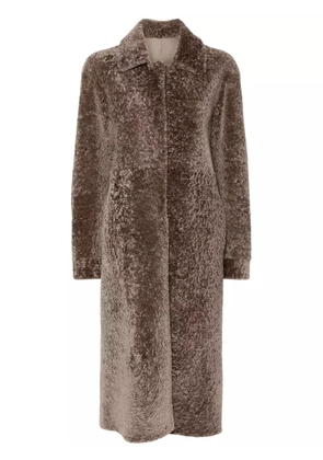Manzoni 24 shearling coat - Brown