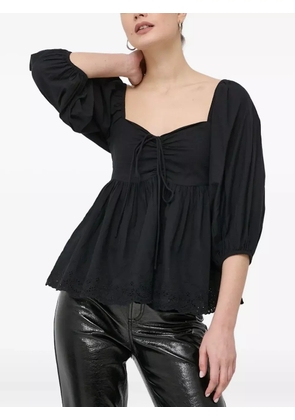 Notes du Nord embroidery blouse - Black