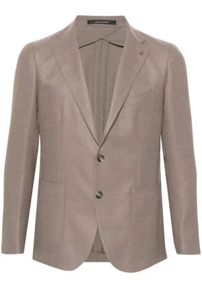 Tagliatore brooch-logo appliqué blazer - Brown