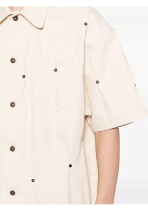 KUSIKOHC multi-rivet short-sleeves shirt - Neutrals
