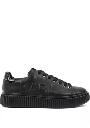 Karl Lagerfeld embossed logo platform sneakers - Black