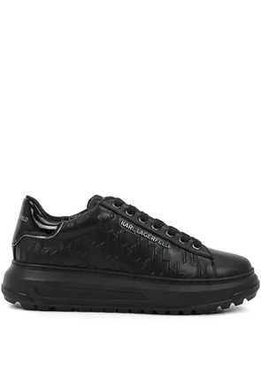 Karl Lagerfeld monogram-quilted sneakers - Black