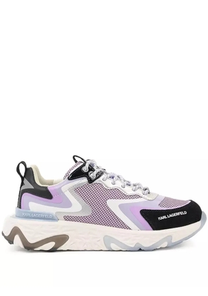 Karl Lagerfeld metallic-panelled mesh sneakers - Purple