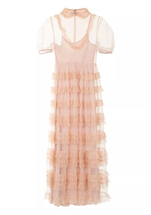 RED Valentino point d'esprit ruffled dress - Pink