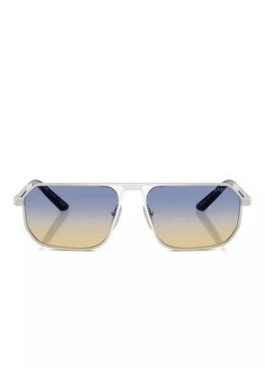 Prada Eyewear rectangle pilot sunglasses - Silver