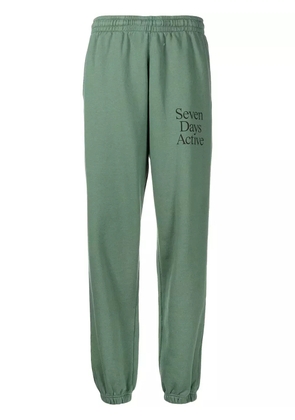7 DAYS Active logo-print track pants - Green