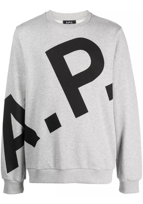 A.P.C. logo-print sweatshirt - Grey
