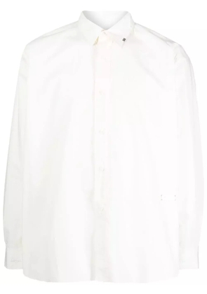C2h4 raw-cut hem shirt - White
