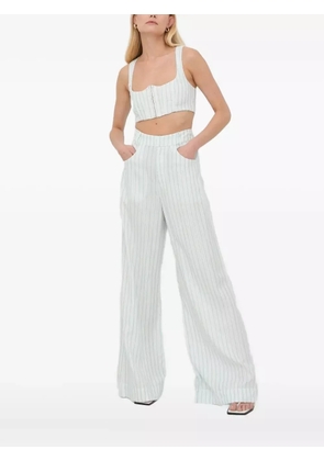 For Love And Lemons Skyler striped corset top - Blue