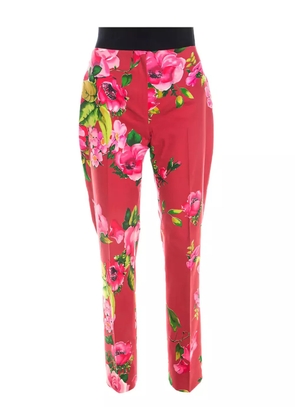 Blumarine Vintage floral-print trousers - Red