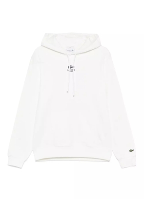 Lacoste cotton fleece hoodie - White