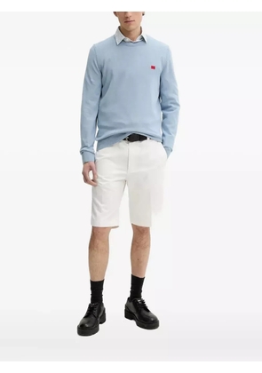 HUGO logo-detail crew-neck sweater - Blue