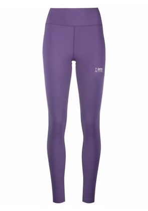 7 DAYS Active logo-print leggings - Purple