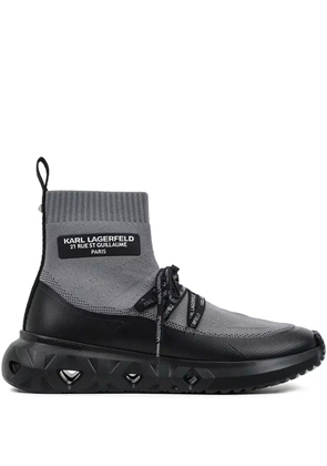 Karl Lagerfeld sock-knit high-top sneakers - Black