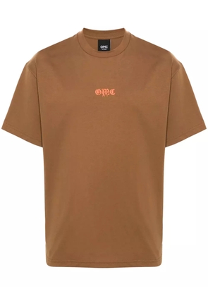 Omc logo-print T-shirt - Brown