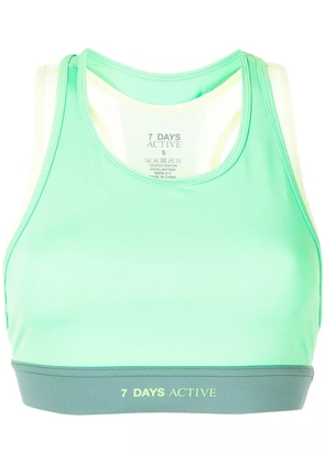 7 DAYS Active colour-block sports bra - Green