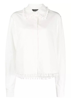ANOUKI embellished long-sleeve shirt - White