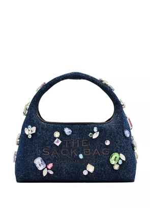 Marc Jacobs crystal-embellished denim shoulder bag - Blue