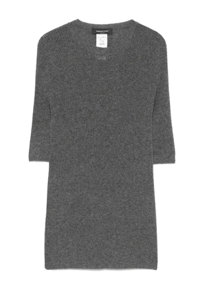 Fabiana Filippi ribbed half-sleeve top - Grey