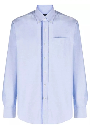 Deperlu spread-collar cotton shirt - Blue