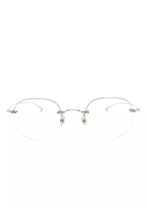 Eyevan Inc. round-frame straight-arm glasses - Silver