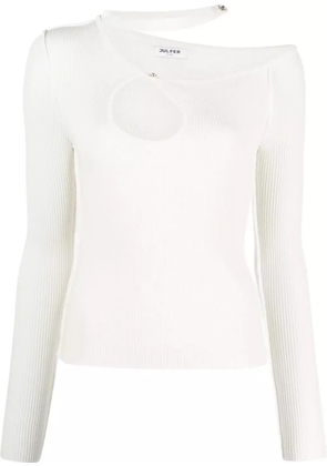 JULFER Kylie cut-out ribbed-knit top - White