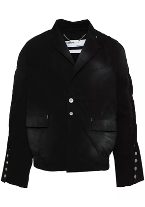 C2h4 faded-effect cotton blazer - Black