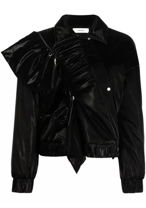 Besfxxk frill-detail button-up bomber jacket - Black
