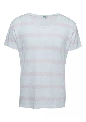 Kenzo Pre-Owned striped cotton T-shirt - Blue