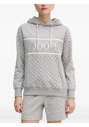 Joop! Cornflower logo-detail hoodie - Grey