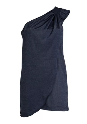 Marc Jacobs Vintage one-shoulder ruched blouse - Blue