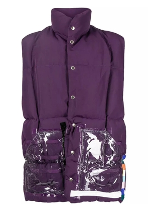 Takahiromiyashita The Soloist quilted funnel neck gilet - Purple