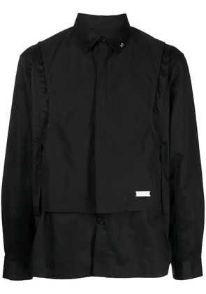 C2h4 long-sleeved layered shirt - Black