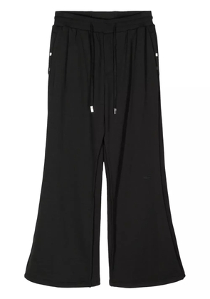 C2h4 cotton wide-leg track pants - Black