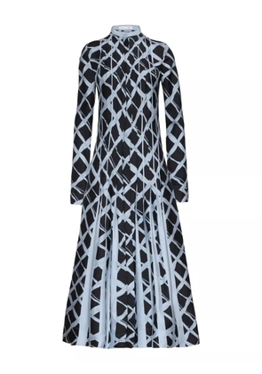 Oscar de la Renta pleated midi dress - Blue