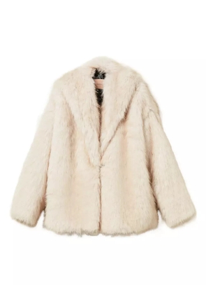 TWINSET hooded faux-fur coat - Neutrals
