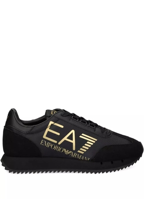 Ea7 Emporio Armani logo-detail lace-up sneakers - Black
