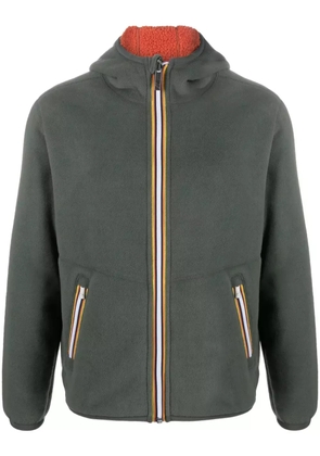 K-Way R&D reversible zip-up fleece jacket - Green